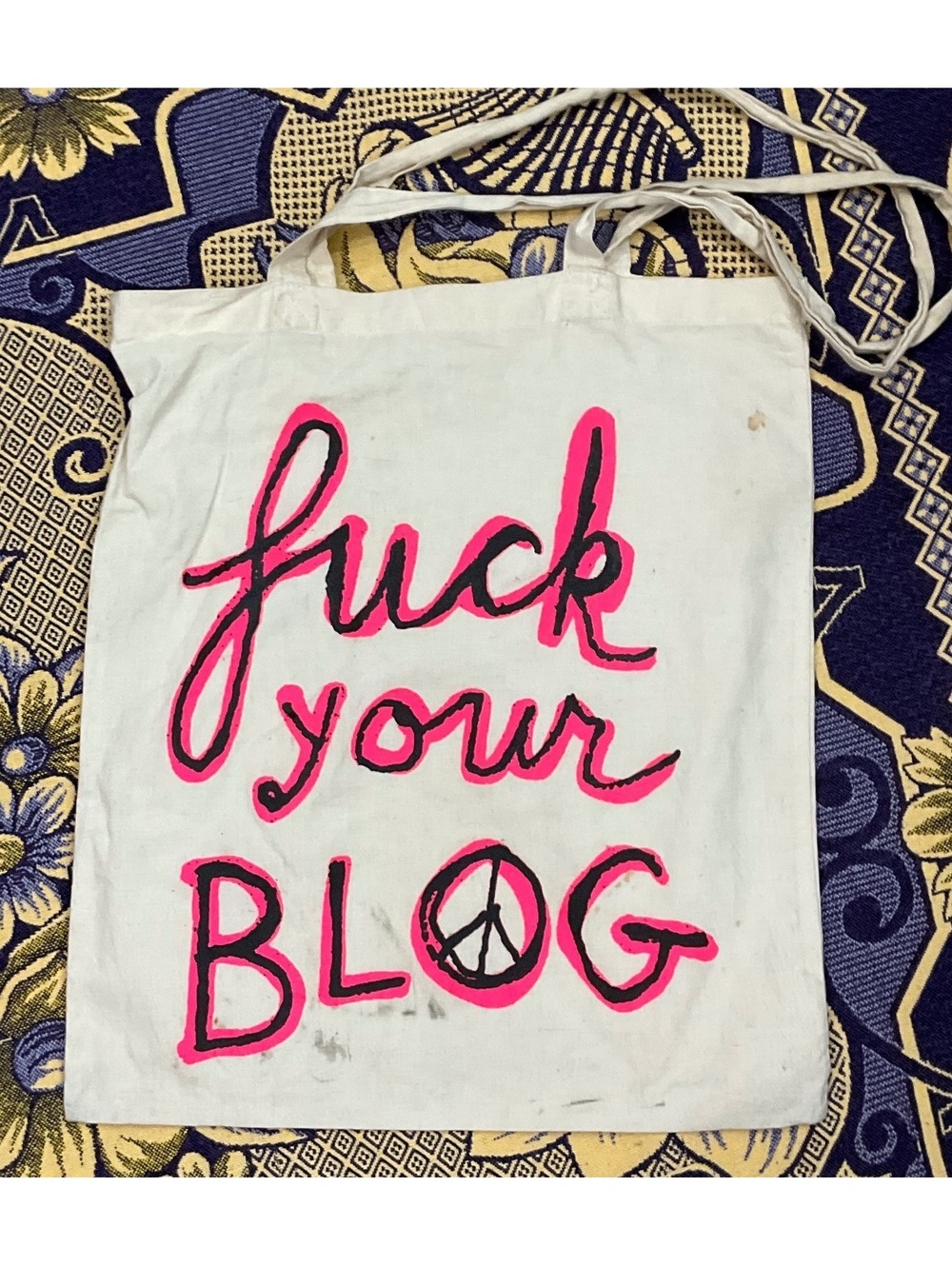 ‘F*ck Your Blog’ Record Tote Bag
